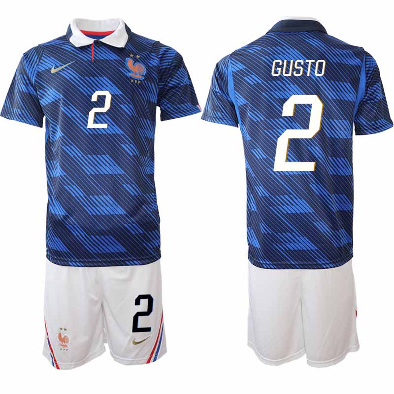 Frankrike Hemma VM 2026 Herr Malo Gusto 2 Tröja och Shorts