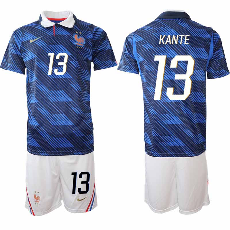 Frankrike Hemma VM 2026 Herr N’Golo Kanté 13 Tröja och Shorts