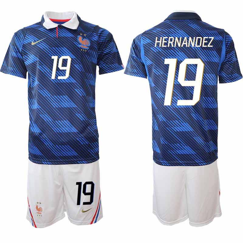 Frankrike Hemma VM 2026 Herr Theo Hernández 19 Tröja och Shorts