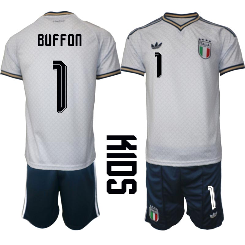 Italien tröja VM 2026 Borta Barn Gianluigi Buffon 1 Fotbollsställ