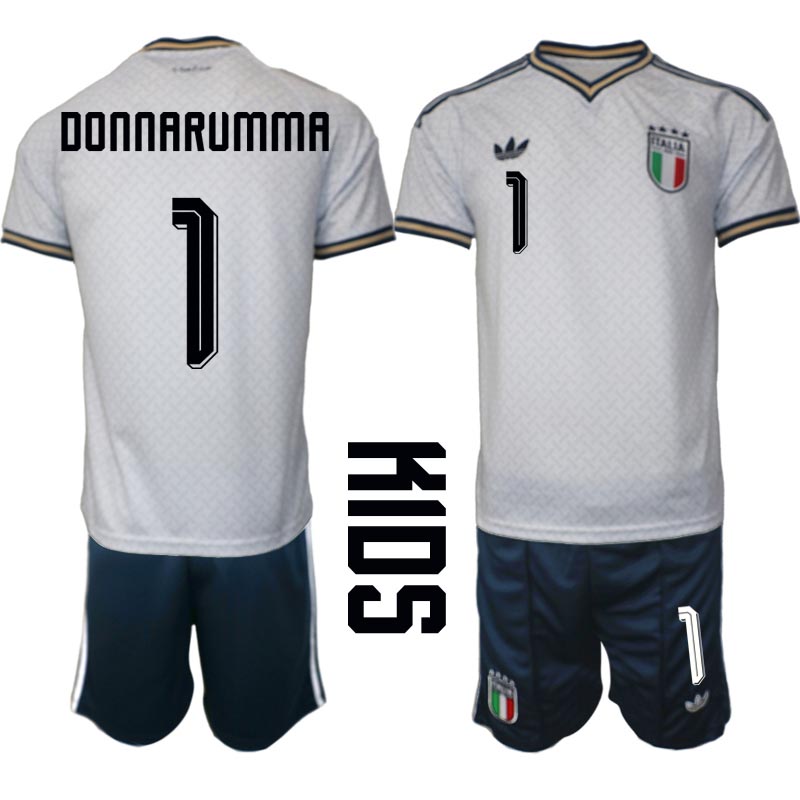 Italien tröja VM 2026 Borta Barn Gianluigi Donnarumma 1 Fotbollsställ