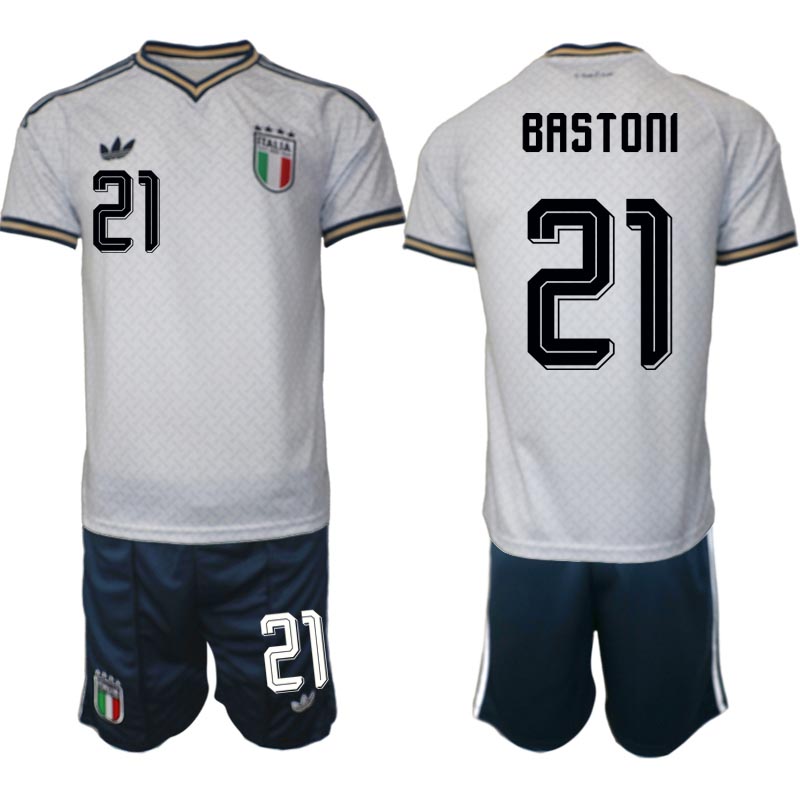 Italien Fotbollströja VM 2026 Borta Herr Alessandro Bastoni 21 Fotbollsställ