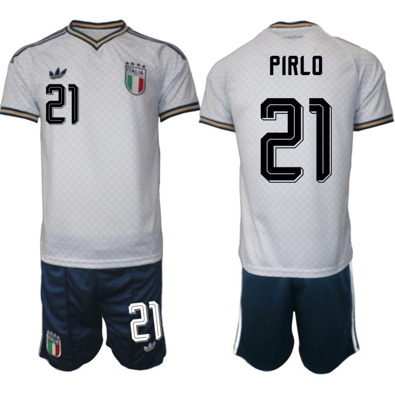 Italien Fotbollströja VM 2026 Borta Herr Andrea Pirlo 21 Fotbollsställ