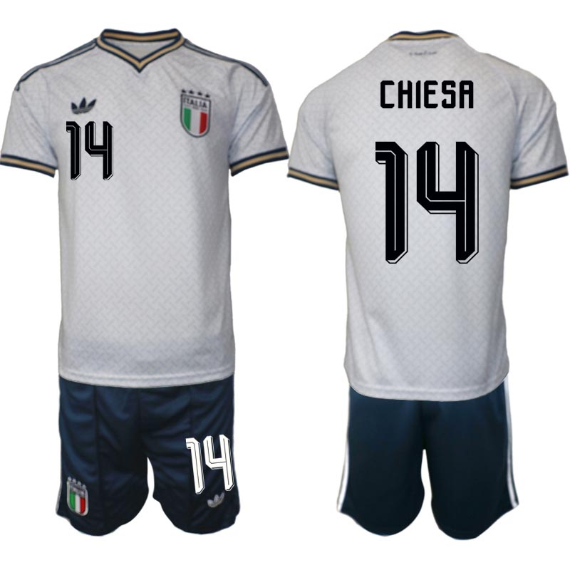 Italien Fotbollströja VM 2026 Borta Herr Federico Chiesa 14 Fotbollsställ