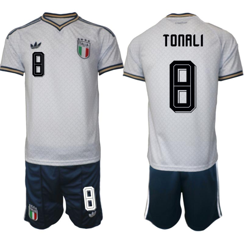 Italien Fotbollströja VM 2026 Borta Herr Sandro Tonali 8 Fotbollsställ