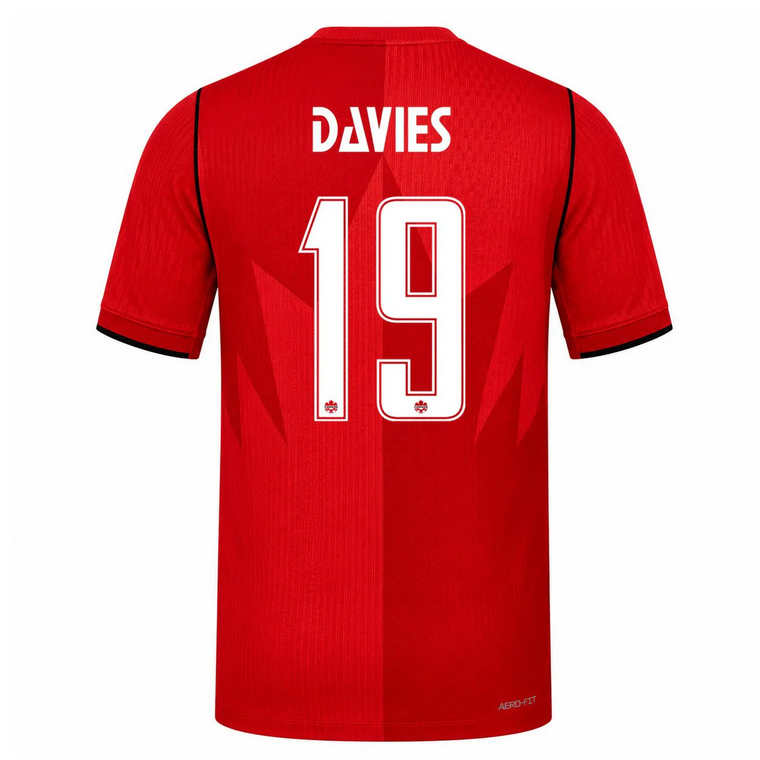 Fotbollströja Kanada VM 2026 Alphonso Davies 19 Hemmatröja Herr