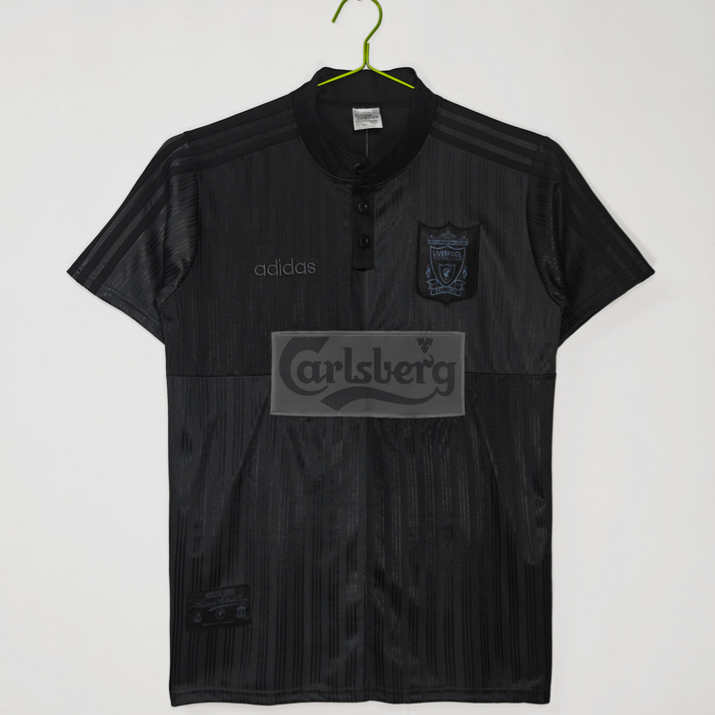 Liverpool 1995/96 Special Edition Svart Retro Herr matchtröja