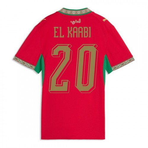 Marocko VM 2026 Ayoub El Kaabi #20 Hemma Dam Kortärmad Fotbollströjor