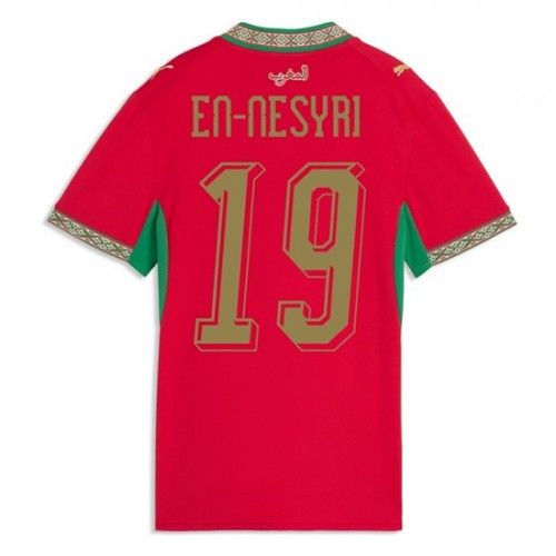 Marocko VM 2026 Youssef En-Nesyri #19 Hemma Dam Kortärmad Fotbollströjor