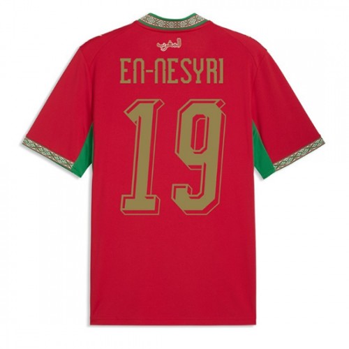 Marocko VM 2026 Youssef En-Nesyri #19 Hemma Herr Kortärmad Fotbollströjor