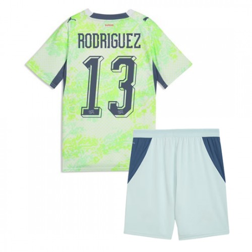 Schweiz VM 2026 Bortaställ Barn Ricardo Rodriguez 13 Fotbollskit