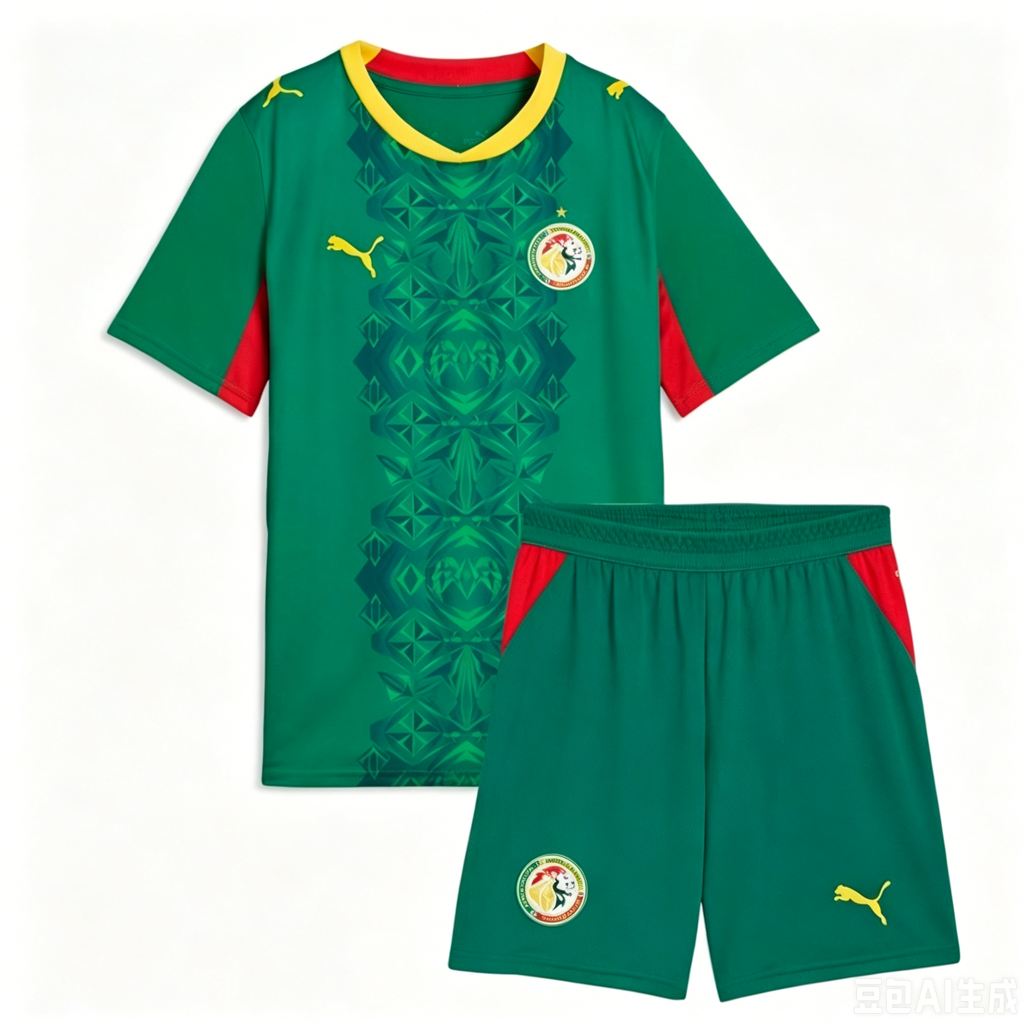 Senegal VM 2026 Bortaställ Barn Fotbollskit (Tröja + Shorts)