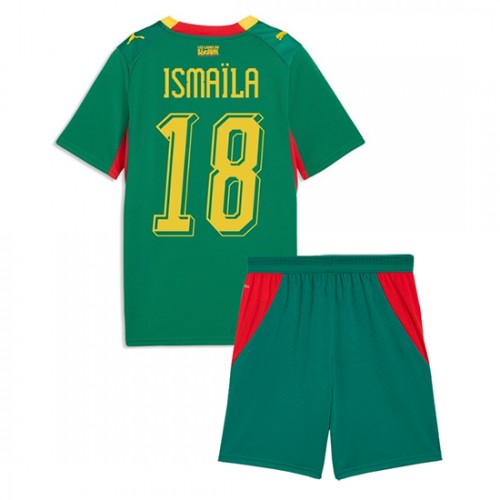 Senegal VM 2026 Bortaställ Barn Ismaïla Sarr 18 Fotbollskit