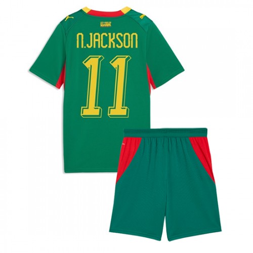 Senegal VM 2026 Bortaställ Barn Nicolas Jackson 11 Fotbollskit