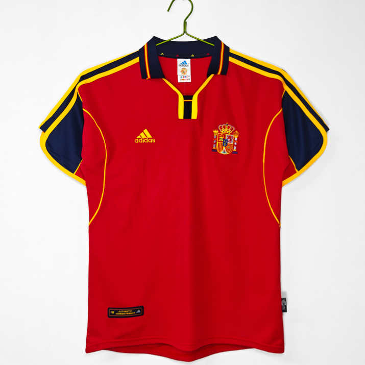 Retro Fotbollströja Spanien 2000 Hemmatröja Herr