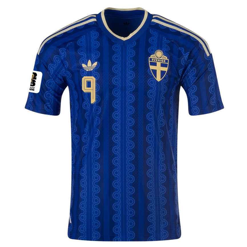 Sverige Borta VM 2026 Alexander Isak 9 Herr Fotbollströjor med VM-Patch