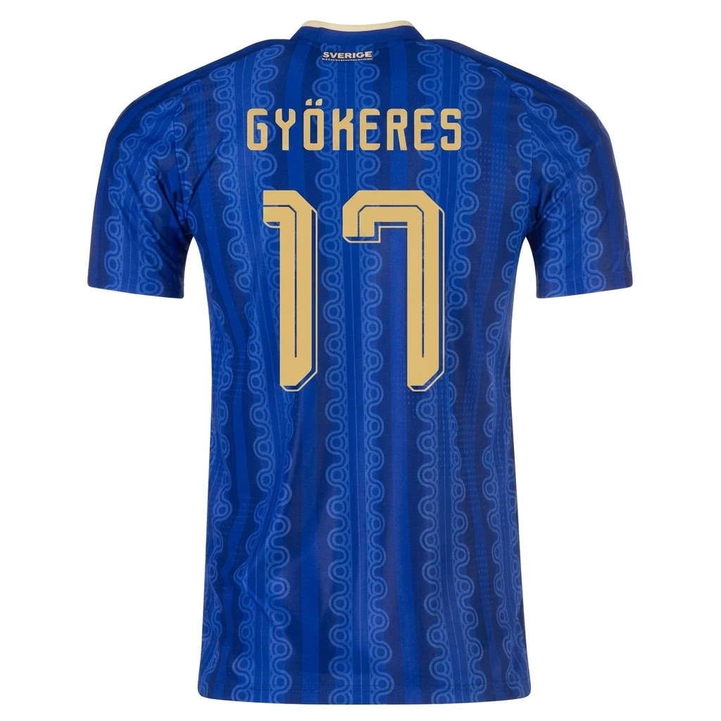 Sverige Borta VM 2026 Herr Viktor Gyökeres 17 Landslagströja
