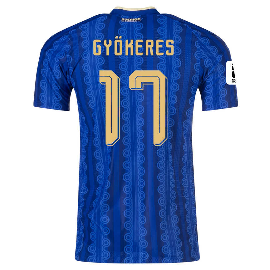 Sverige Borta VM 2026 Viktor Gyökeres 17 Herr Fotbollströjor med VM-Patch