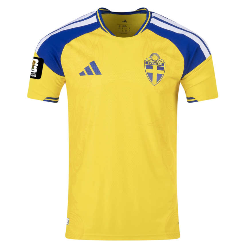 Sverige Hemma VM 2026 Herr – Fotbollströjor med VM-Patch