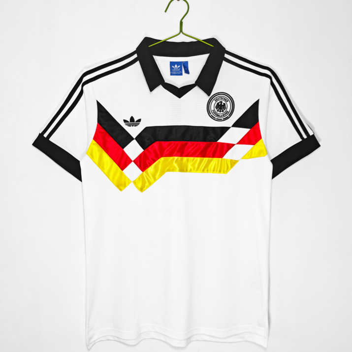 Tyskland Hemmatröja 1988/89 Retro Fotbollströja Herr