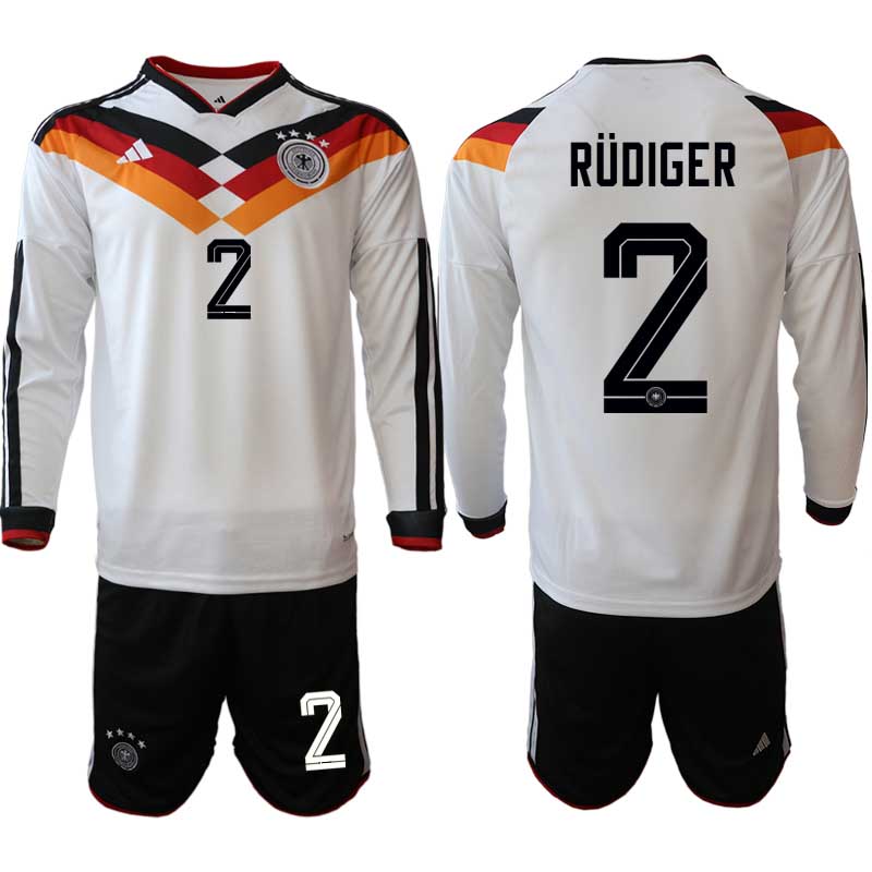 Tyskland Hemma VM 2026 Antonio Rüdiger 2 Herr Långärmad Fotbollskit