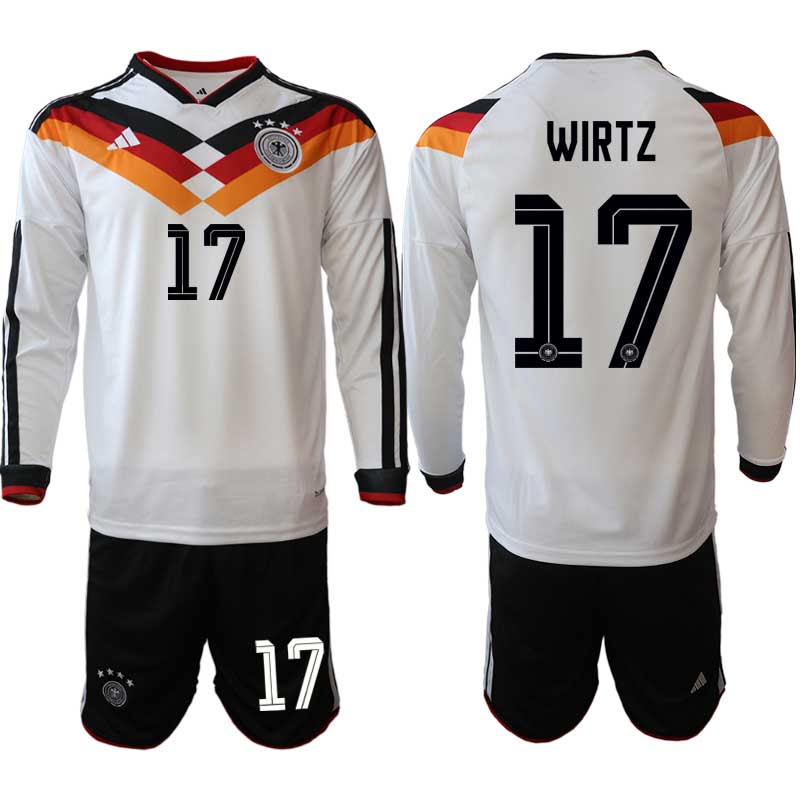 Tyskland Hemma VM 2026 Florian Wirtz 17 Herr Långärmad Fotbollskit