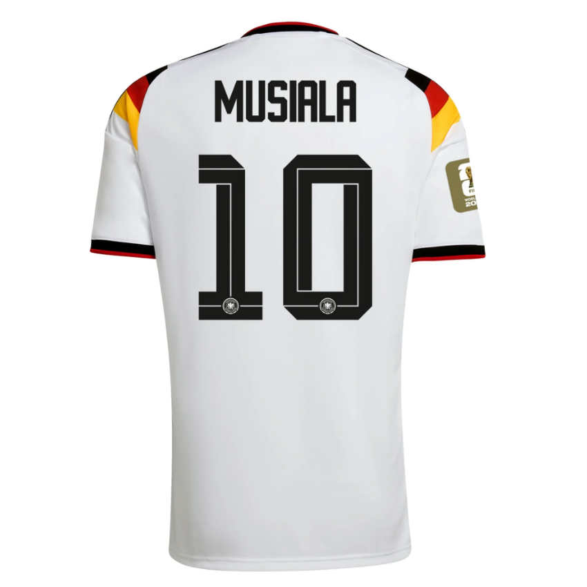 Tyskland Hemma VM 2026 Herr – Jamal Musiala 10 Fotbollströjor (Med VM 2026-märke)