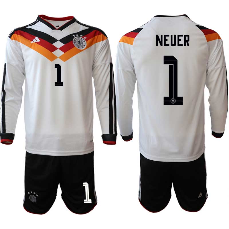 Tyskland Hemma VM 2026 Manuel Neuer 1 Herr Långärmad Fotbollskit