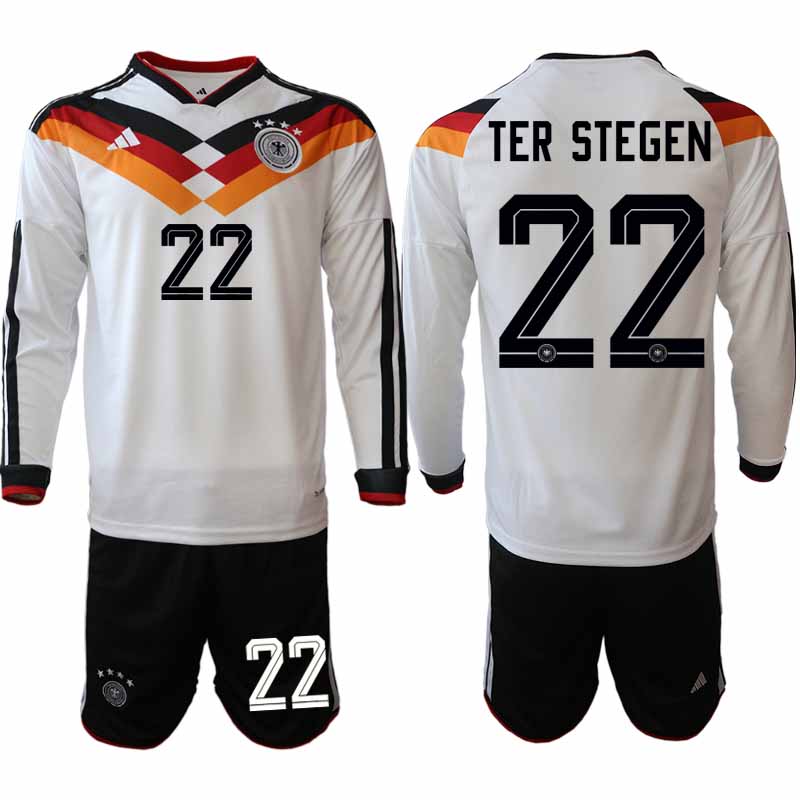 Tyskland Hemma VM 2026 Marc-André ter Stegen 22 Herr Långärmad Fotbollskit