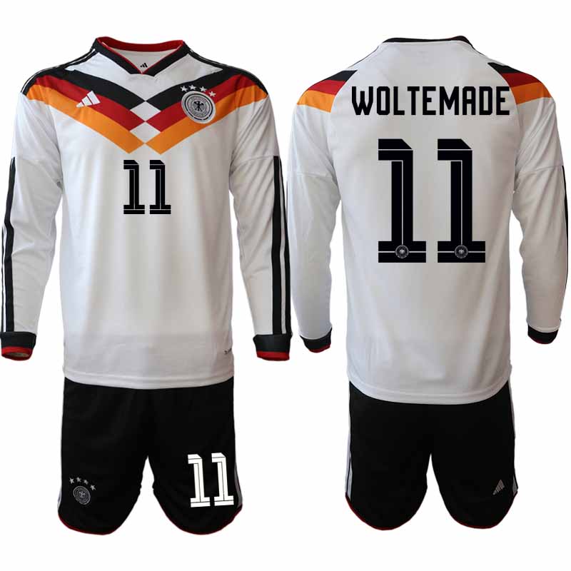 Tyskland Hemma VM 2026 Nick Woltemade 11 Herr Långärmad Fotbollskit