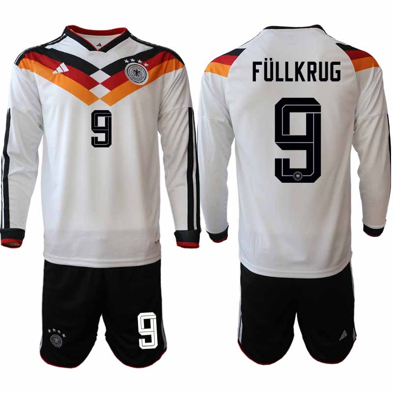 Tyskland Hemma VM 2026 Niclas Füllkrug 9 Herr Långärmad Fotbollskit