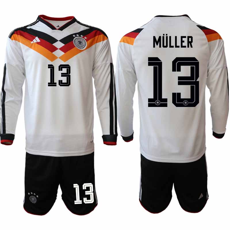 Tyskland Hemma VM 2026 Thomas Müller 13 Herr Långärmad Fotbollskit