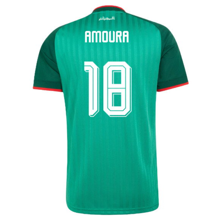 Algeriet fotbollströja VM 2026 Mohamed Amoura 18 Herr Bortatröja