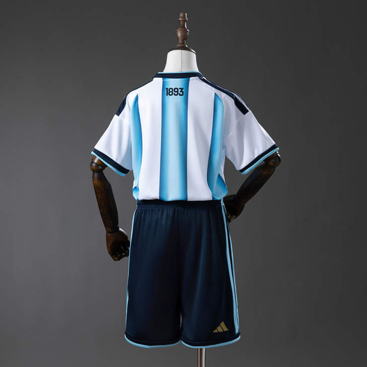 Argentina Hemmaställ VM 2026 Barn Fotbollsset Tröja och Shorts-1