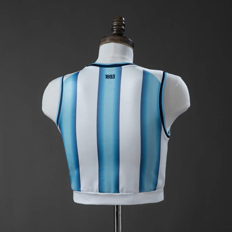 Argentina Matchtröja VM 2026 Hemma Dam Crop Top Fotbollslinne-1
