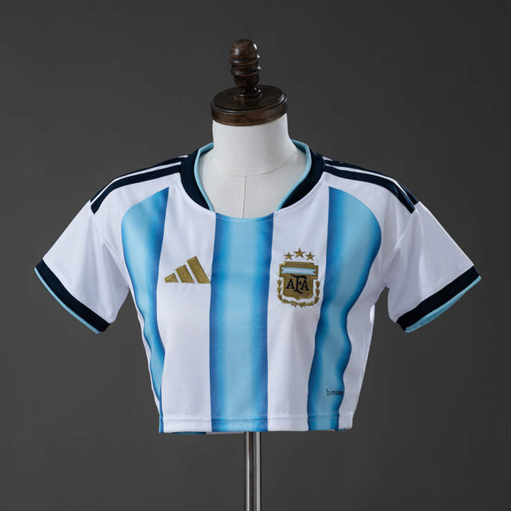 Argentina Hemmaställ VM 2026 Dam Crop Top Matchtröja