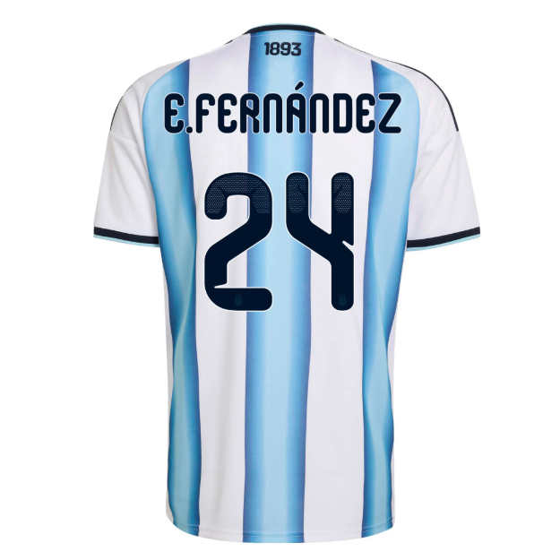 Argentina Fotbollströja VM 2026 Hemmatröja Enzo Fernández 24 Herr