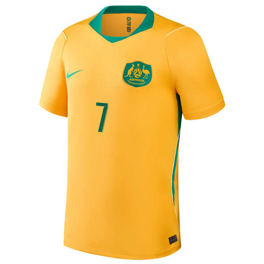 Australien Fotbollströja VM 2026 Hemmatröja Mathew Leckie 7 Herr-1