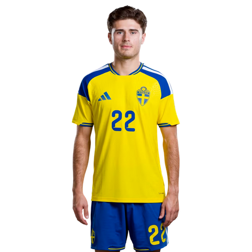 Sverige Matchtröja VM 2026 Besfort Zeneli 22 – Hemmatröja Herr