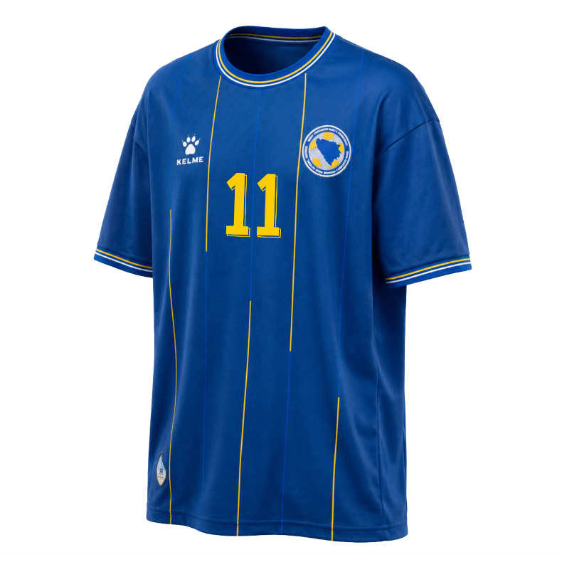 Bosnien och Hercegovina Fotbollströja VM 2026 Edin Džeko 11 Herr Hemmatröja 2026/27 -1