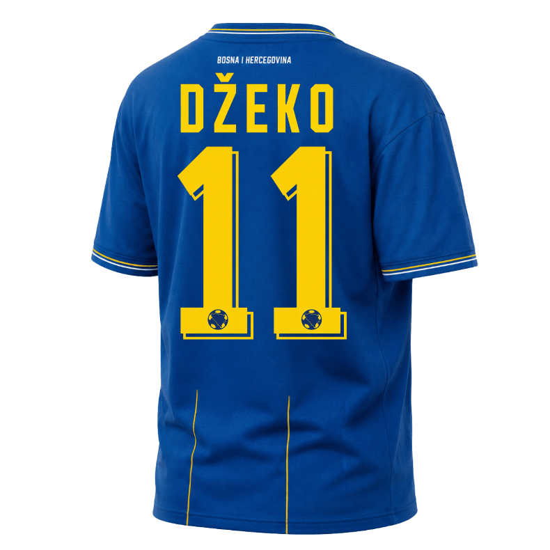 Bosnien och Hercegovina Fotbollströja VM 2026 Edin Džeko 11 Herr Hemmatröja 2026/27 -2