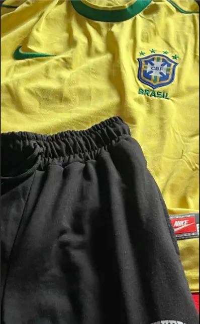 Brasilien Hemma VM 2026 Herr Kortarmad matchtroja.webp