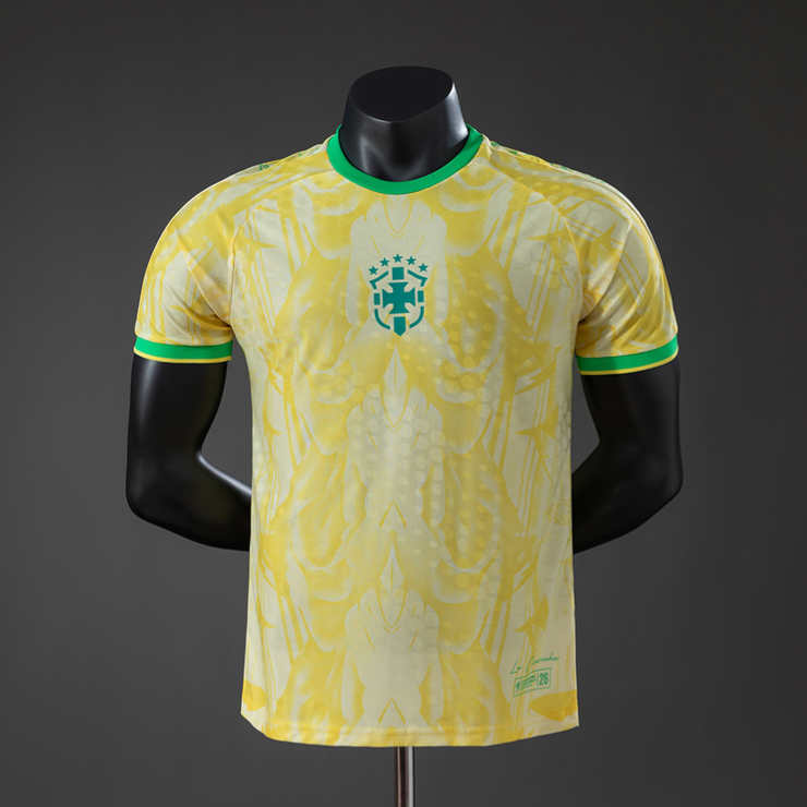 Brasilien Landslagtröja VM 2026 Special Edition Gul Spelarversion Herr