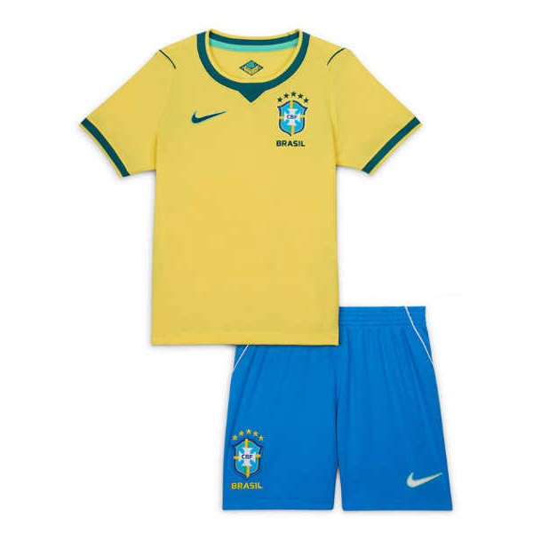 Brasilien Fotbollströja VM 2026 Hemmatröja Barn Fotbollsset
