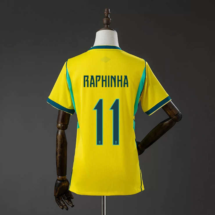 Brasilien Hemmaställ VM 2026 Raphinha 11 Dam Kortärmad