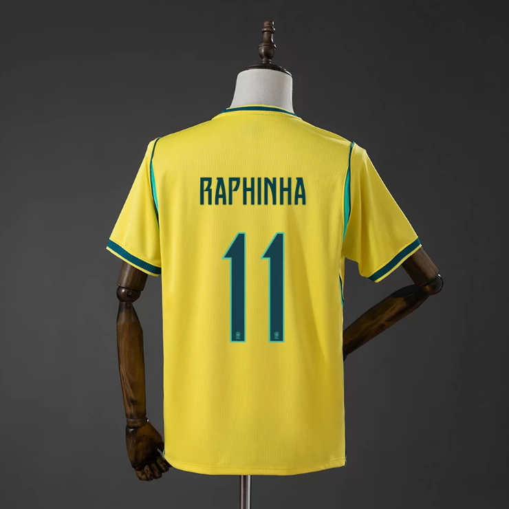 Brasilien Hemmaställ VM 2026 Raphinha 11 Herr Kortärmad