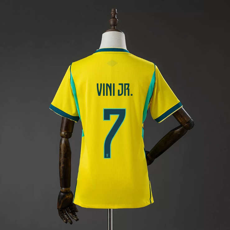 Brasilien Fotbollströja VM 2026 Hemma Vinícius Júnior 7 Dam Kortärmad