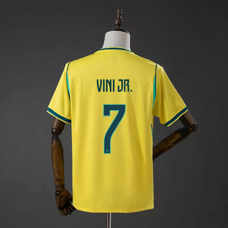 Brasilien Fotbollströja VM 2026 Hemma Vinícius Júnior 7 Herr Kortärmad