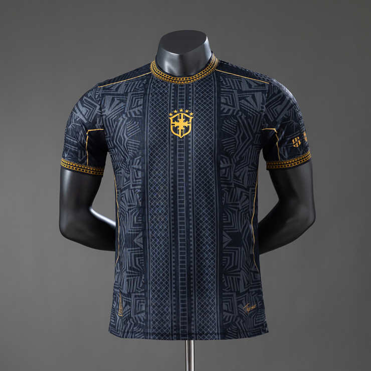 Brasilien Tröja VM 2026 Special Edition Spelarversion Svart Herr matchtröja