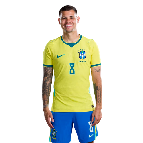 Brasilien Hemmatröja VM 2026 Bruno Guimarães 8 Herr fotbollskit med shorts